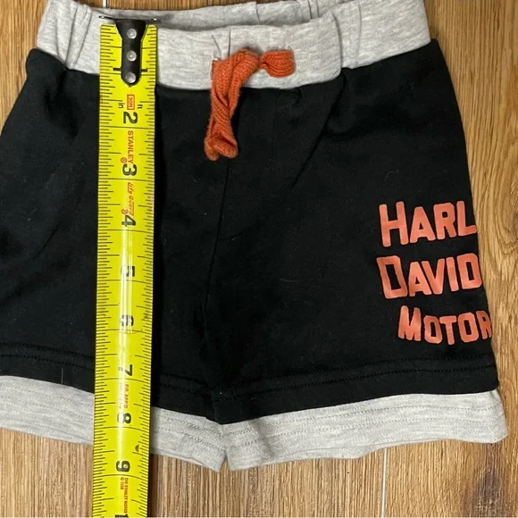 Official Harley Davidson Shirt Short Set 18/24 Months So Cute - Picture 8 of 9